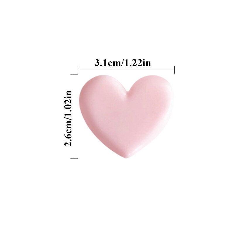 20Pcs Colored Mini Love Heart Pink Plastic Office Supplies Craft Memo Clips DIY Clothes Paper Photo Holder Scrapbook Decoration