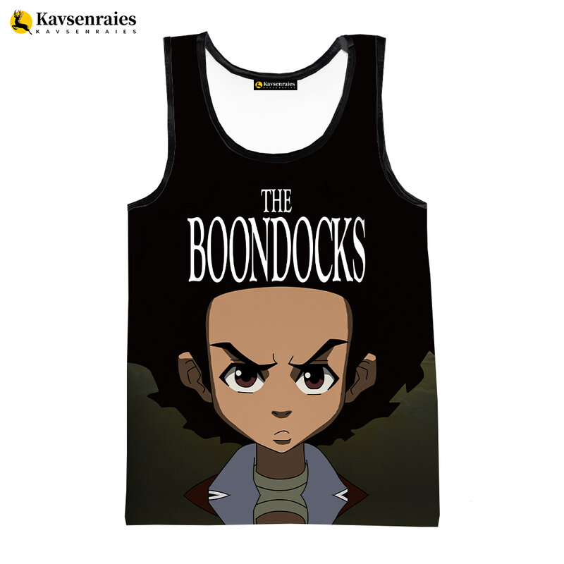 T-Shirt Imprimé 3D Anime The Boondocks pour Homme et Femme, Précieux, Décontracté, Hip Hop, Été, Taille 6XL