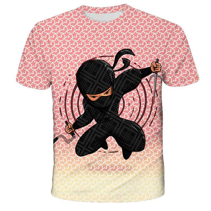 Camiseta con estampado en 3D para niños y niñas, camiseta informal de dibujos animados a la moda, ropa para niños