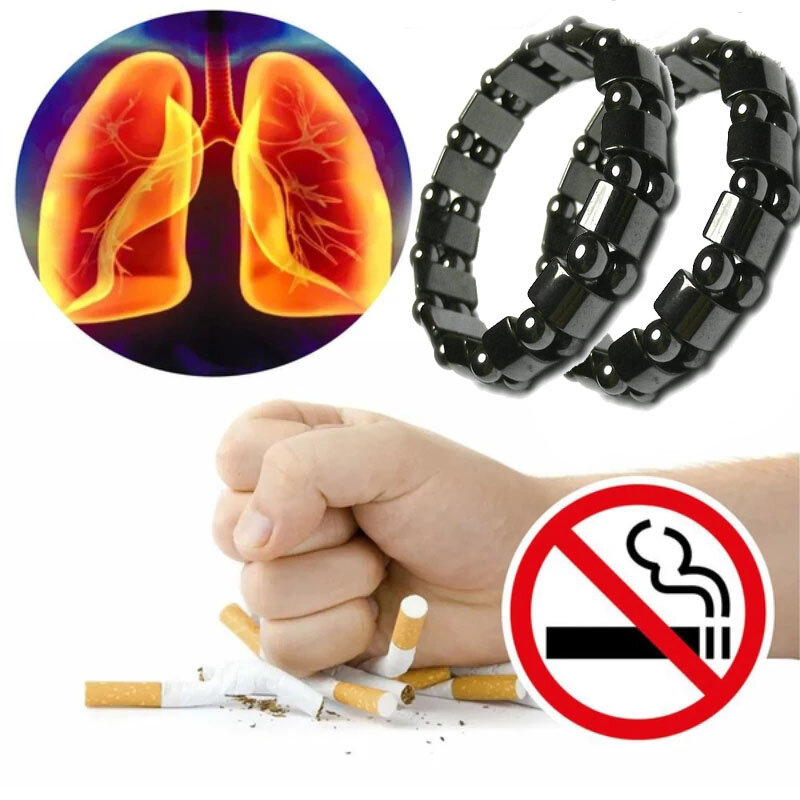 Мужской браслет для броска курить отказ от никотина контроль курения развеивание курения анти-беспокойство магнитный браслет из натуральн...