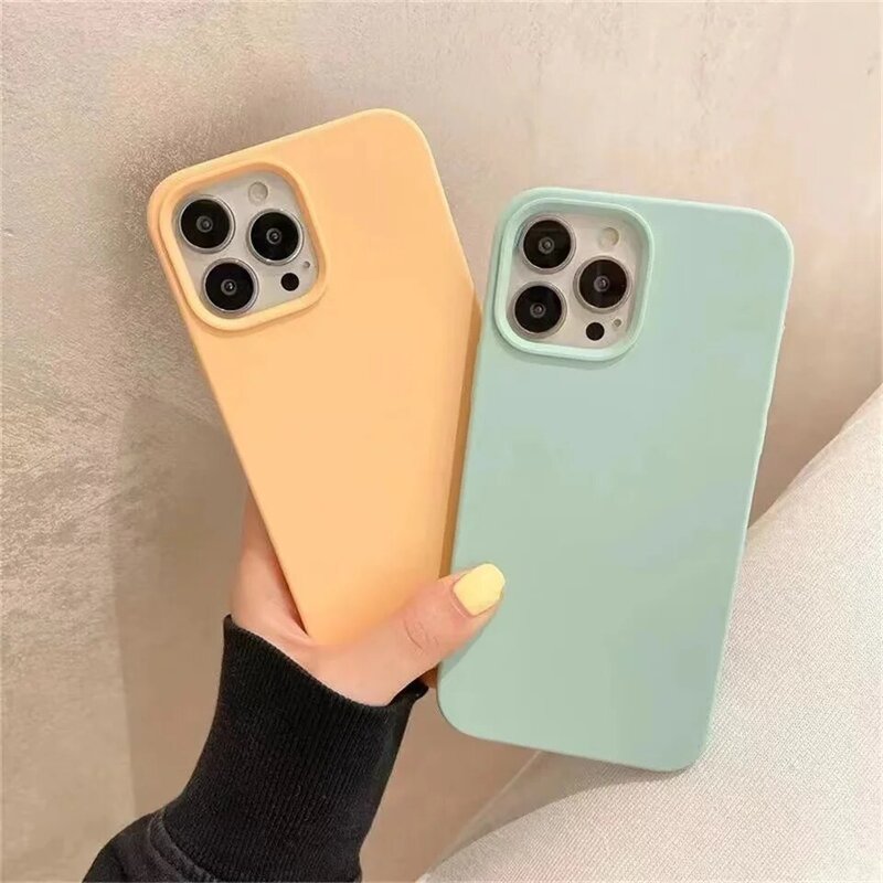 Official Original Silicone Case For Apple iPhone 11 12 13 14 Pro Max XR X XS Case For iPhone 13 12 Mini 7 8 14 Plus full Cover