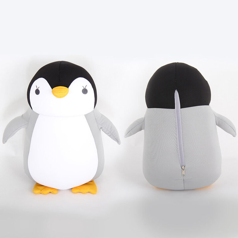 Deformable U Bentuk Bantal Travel Zip Flip Penguin Partikel Leher Bantal Mobil Kantor Bantal Tidur Siang Kartun Mainan Lembut untuk Anak Dewasa
