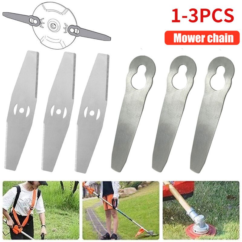 1-3pcs Stainless Steel Grass Trimmer Head Replacement Blades Spare Knives Grass Trimmer Lawn Mower Accessories Garden Tool