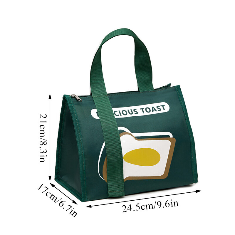 Милая сумка для ланча для студентов, портативная утолщенная водонепроницаемая сумка большой вместимости с теплоизоляцией, кухонные аксессуары