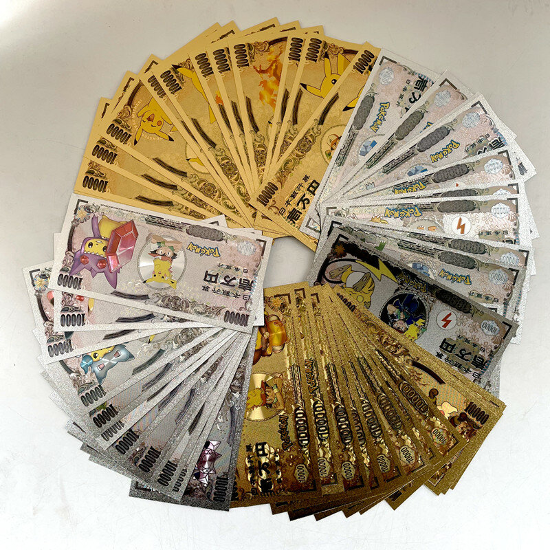2022 pokemon pikachu cartão clássico coleção de memória das crianças 10000 moedas de ouro pikachu bolso bola crianças presente natal