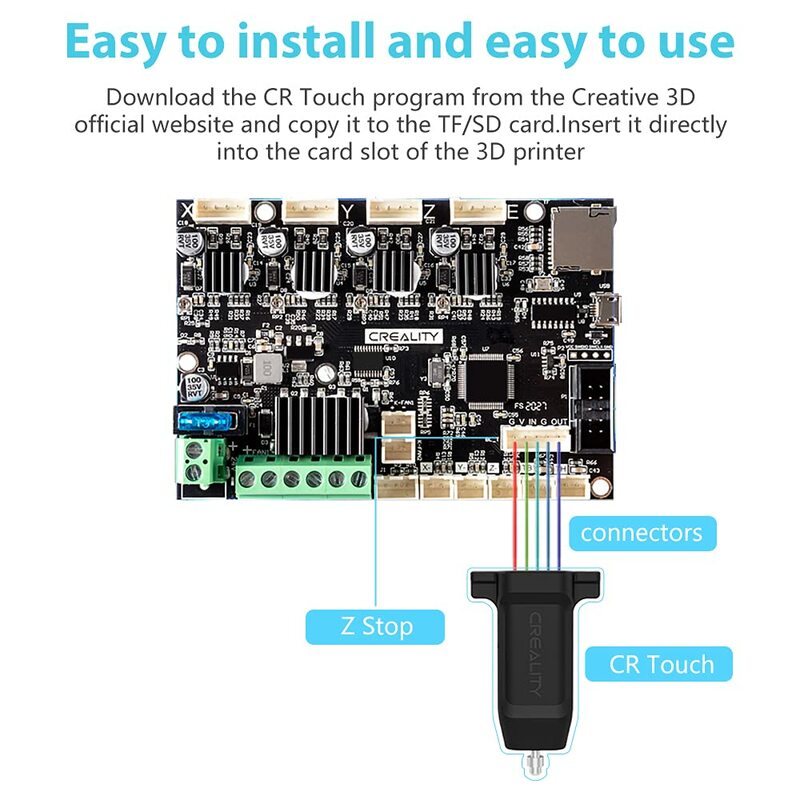 CREALITY CR Touch 32Bit Auto Leveling Kit Sensor 3D Printer Bagian untuk Ender-3/V2/Pro/Ender 5/CR10 Series