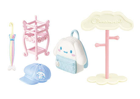 RE-MENT japonés Sanrios, Cinnamorolls, habitación, perro, canela, cápsula, muebles, juguetes para niños