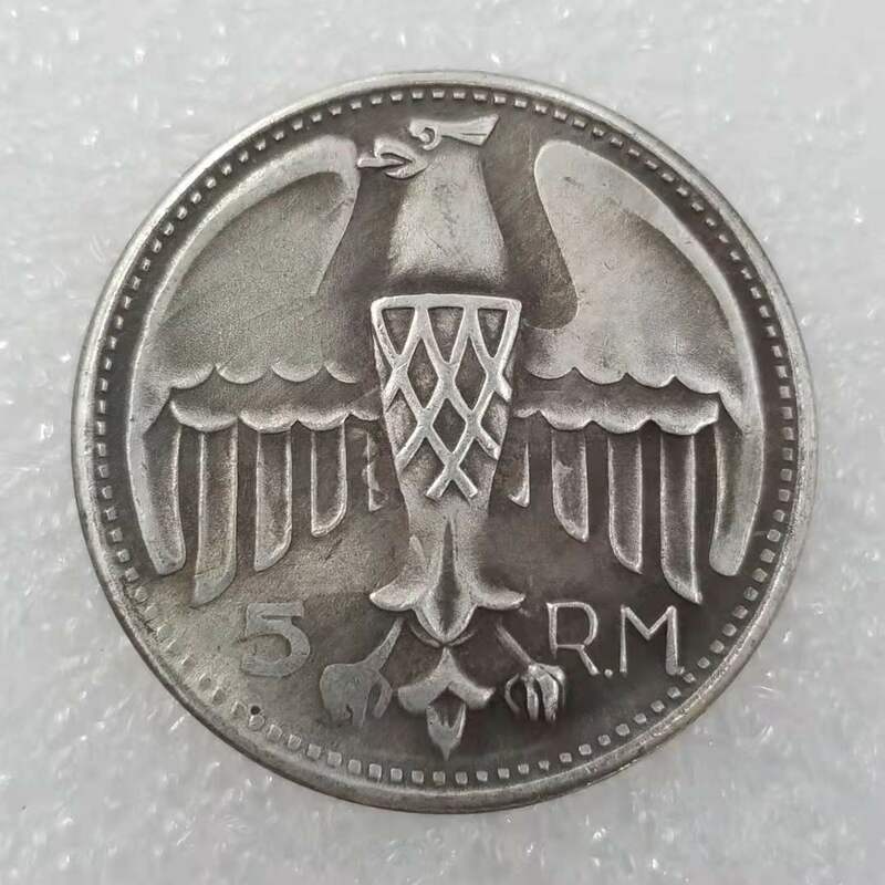 1935 Koleksi Koin Peringatan Jerman 5 RM Dekorasi Rumah Souvenir Kerajinan Desktop Ornamen Hadiah