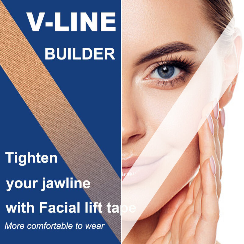 2.5CM * 5M nastro kinesiologico per viso V Line collo occhi Lifting rimozione rughe nastro adesivo strumento per la cura della pelle del viso Bandagem Elastica