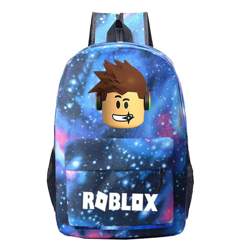 Рюкзак игровой Roblox для подростков, портативный универсальный Повседневный школьный ранец для мальчиков-подростков, дорожная сумка через п...