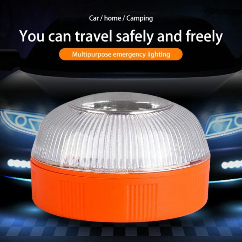 Luz de advertencia magnética intermitente, faro Led recargable para tráfico de carretera, accesorio de seguridad para coche, luz de seguridad de emergencia V16
