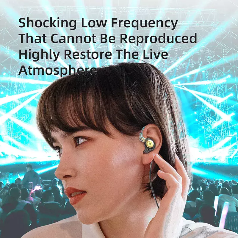 KZ EDX Pro słuchawki dynamiczne w uchu Monitor HiFi słuchawki przewodowe bas Stereo gra muzyka zatyczki do uszu słuchawki z redukcją szumów