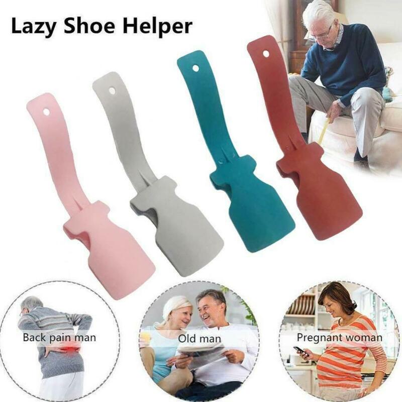 2Pcs Lazy Shoehorn Plastic Colorful Unisex Wear Shoe Helper Easy On And Off Shoe Sturdy Sleep Aid Tool Shoe Accessories