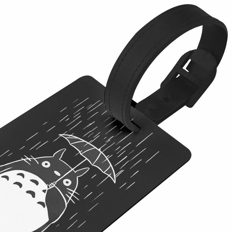 Totoro-Etiquetas de equipaje de moda, accesorios de viaje, etiqueta portátil de Anime, Chinchillas, Cats, Miyazaki, Manga, novedad