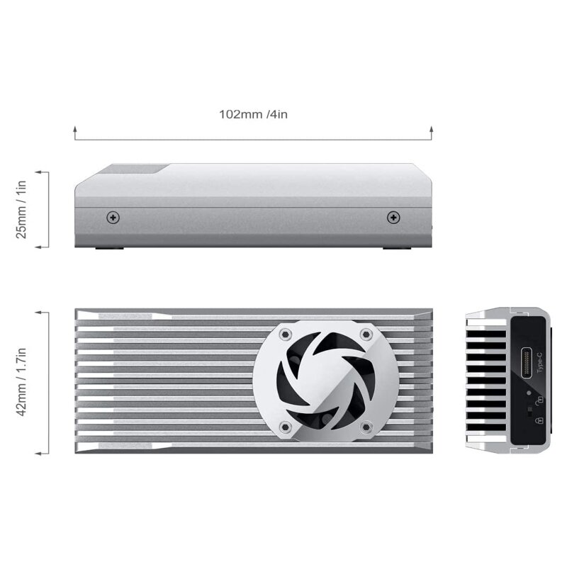 Carcasa de disipación de calor para radiador de disco duro M.2 NVMe, carcasa de disipación de calor SSD M2 NVME (PCIe)