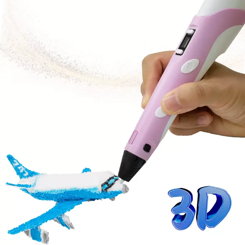 Pena 3D Asli untuk Anak-anak Pensil Gambar Cetak 3D dengan Layar LCD dengan Mainan Filamen PLA untuk Anak-anak Hadiah Ulang Tahun Natal