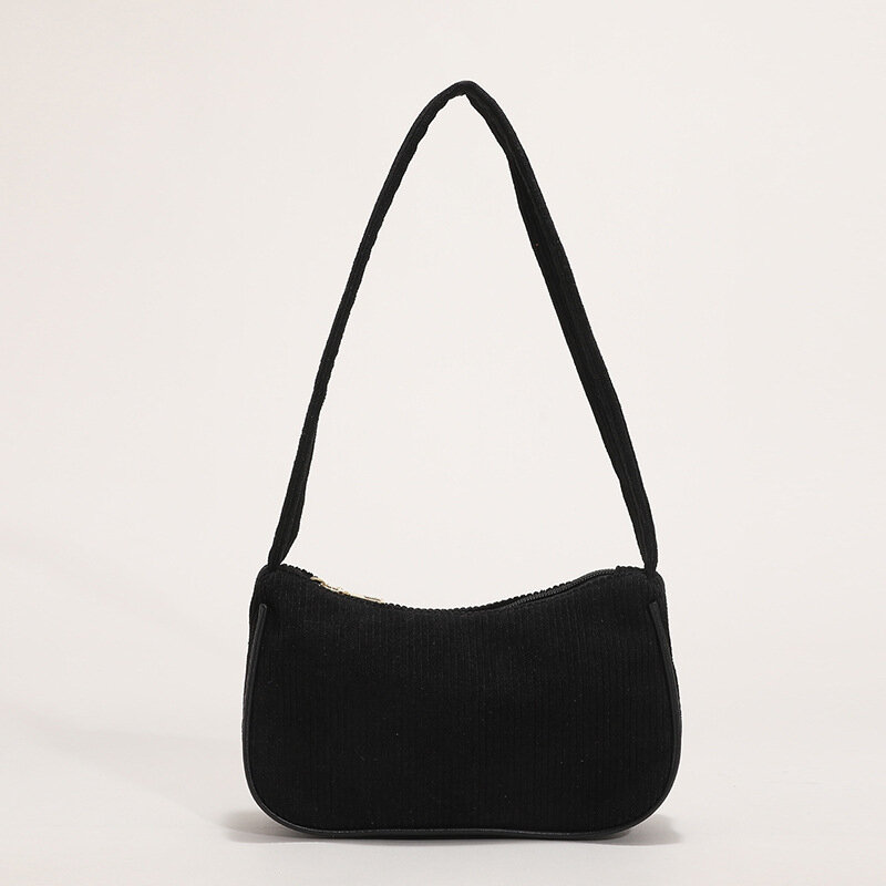 Winter Corduroy Underarm Bag Casual Women Shoulder Bags Travel Armpit Shopping Pouch Phone Pouch Zipper Female Handbag Clutch