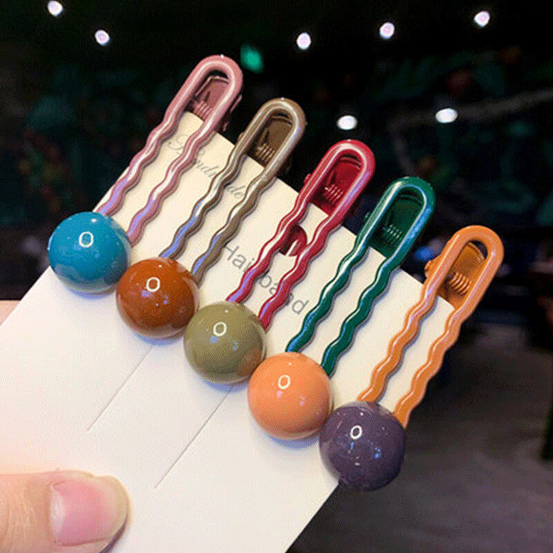 1Pcs Candy Colors Hair Clips For Girls Women Simple Basic Sweet Hairpins Painted Colorful Matte Hair Accessories Barrette Gifts