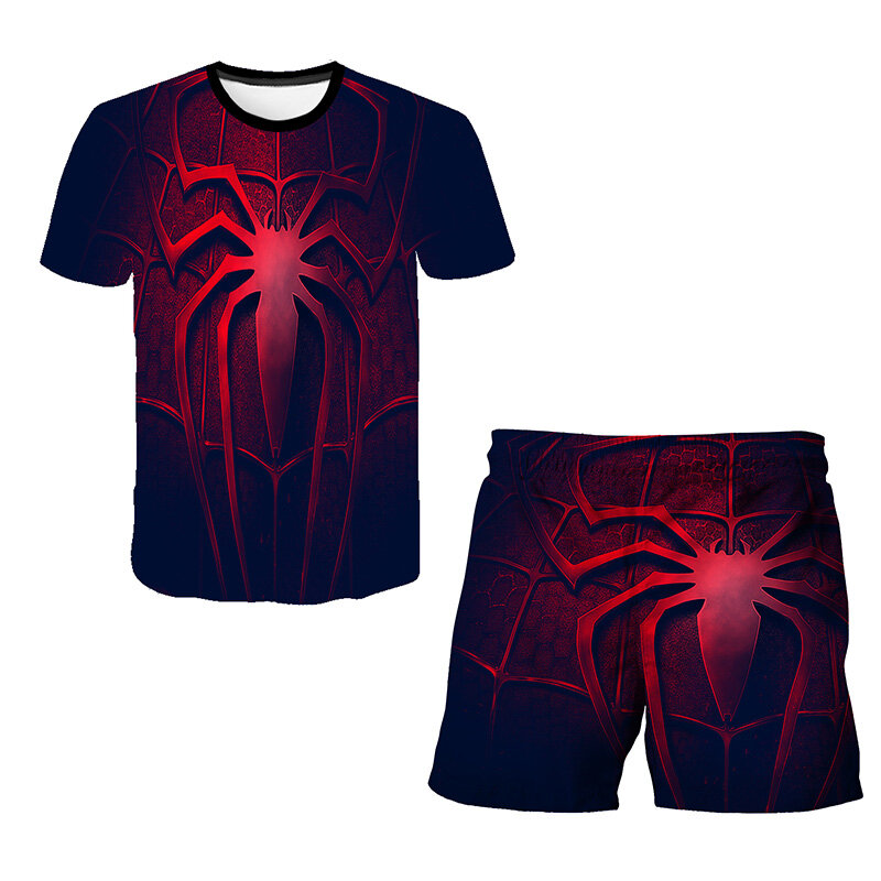 Spiderman camiseta gráfica para meninas, roupas infantis, roupas boutique, impressão 3D, conjunto de roupas para meninos, roupas de inverno, 2022