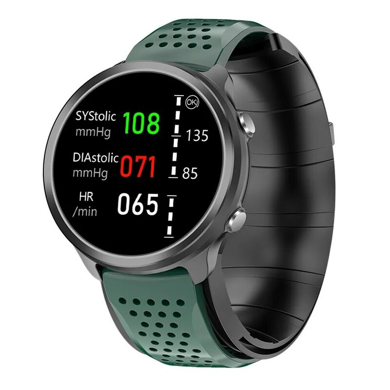 สำหรับได้อย่างแม่นยำ Air ปั๊มวัดความดันโลหิตสมาร์ทวอท์ช Big ตัวอักษร Body อุณหภูมิ Heart Rate IP67 Smartwatch กันน้...