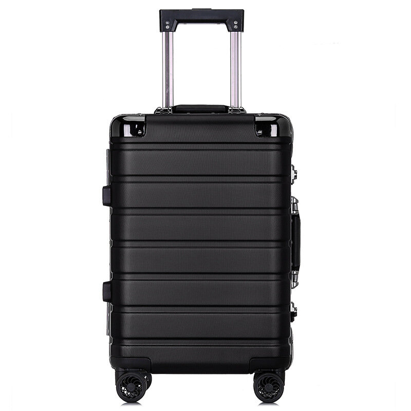 20/24インチアルミニウムフレーム付きスーツケース,荷物を運ぶためのリジッドラゲッジ