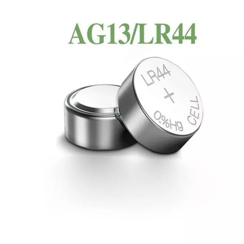 Batería de botón alcalina AG13 para reloj, pila de botón de 357 V para control remoto electrónico, LR44 1,5 357A S76E G13, 10 piezas/1 paquete