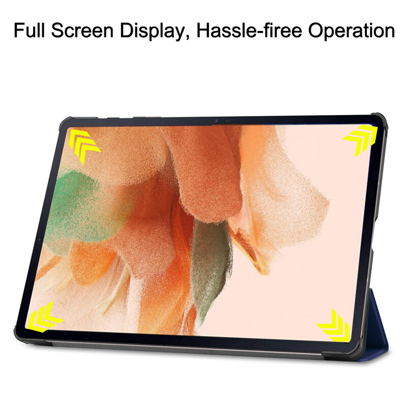 For Samsung Galaxy Tab S6 Lite Tablet case Smart Tri fold Stand Magnetic Protective for Samsung Galaxy Tab S7/S8 Plus Fe shell