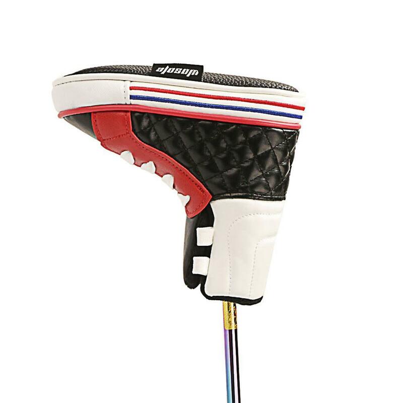 PU Golf-sports Putter Cover Wear-Resistant Top Cap Covers Personalized Shoe-Design Club Cap Cover L Type Head Covers Accessories