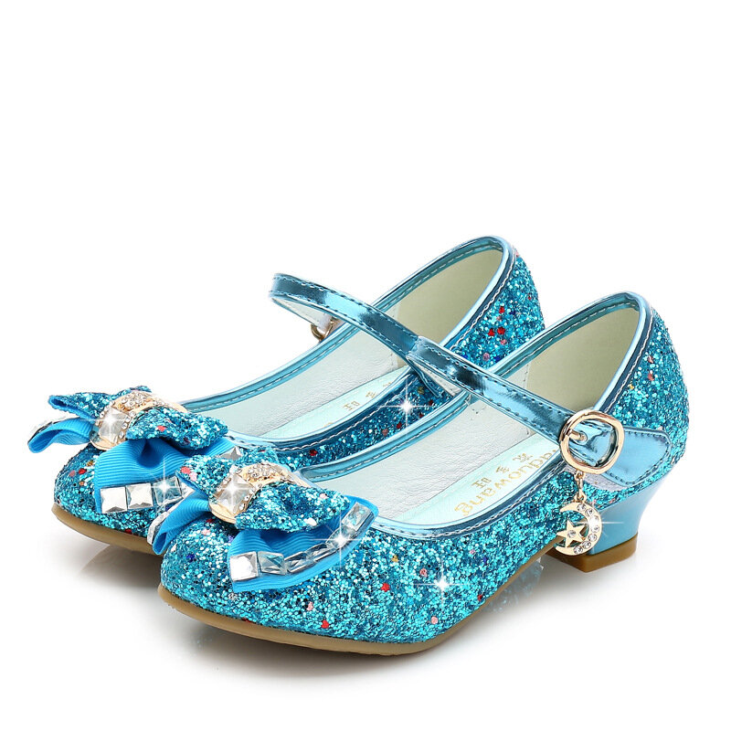 Disney Frozen Anna Elsa Cho Bé Giày Trẻ Em Giày Cao Cấp-Giày Đính Hạt Cườm Mũ Giày Và Cung Tên Con Vũ Giày Sandal