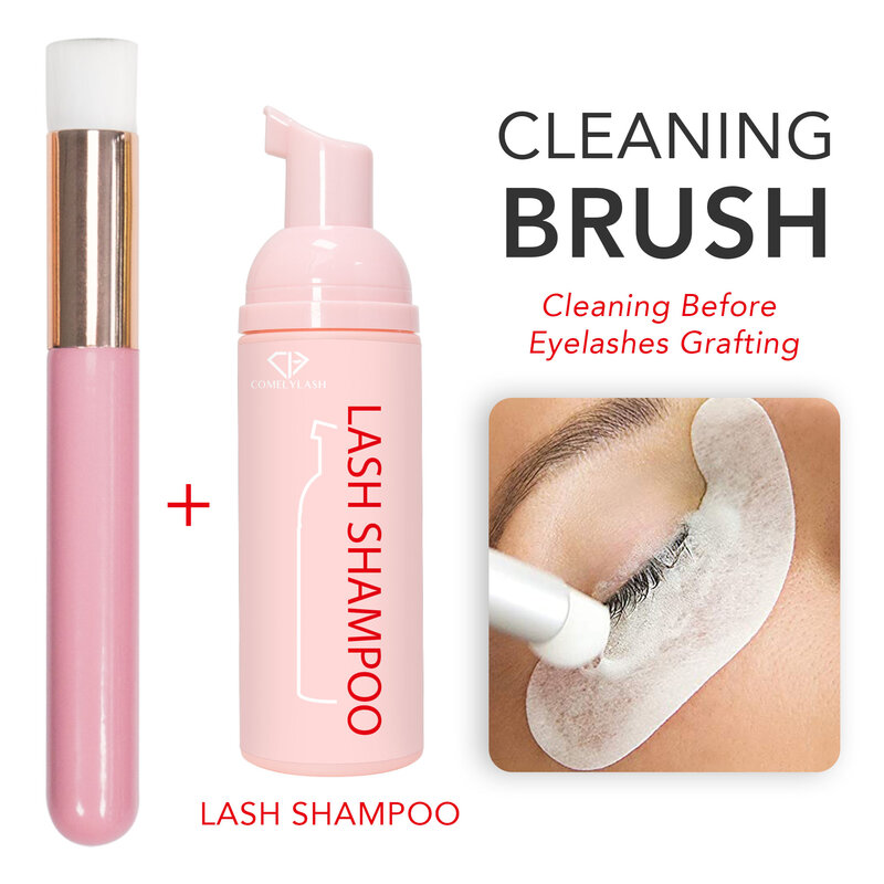 Comelylash 5Pcs Eyelash Cleaning Eyebrow Brush Deep Lash Shampoo Clean Brush Professional Eyelash Extensions Tool