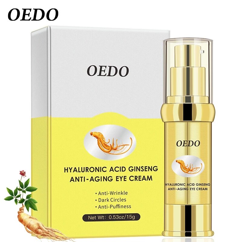Oledo-krem z żeń-szenia z kwasem hialuronowym, preparat przeciwzmarszczkowy, ciemne koła pod oczy z wyciągiem, przeciw obrzękom, Serum przeciwstarzeniowe