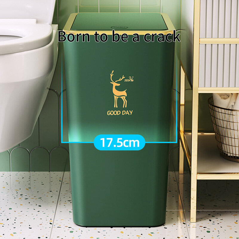 Criativo novo retangular lata de lixo cozinha banheiro vaso sanitário lixo pode sala com tampa lixo bin nórdico 9l 13l