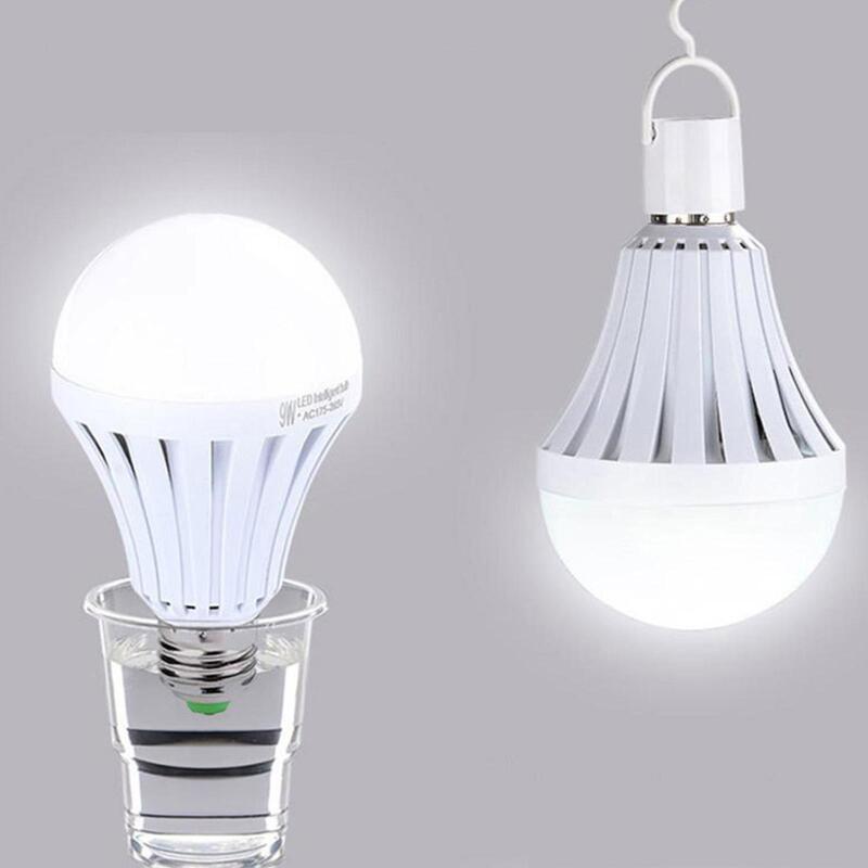 Bombilla LED de emergencia inteligente para exteriores, lámpara de iluminación con batería recargable, E27, 5W, 7W, 9W, 12W
