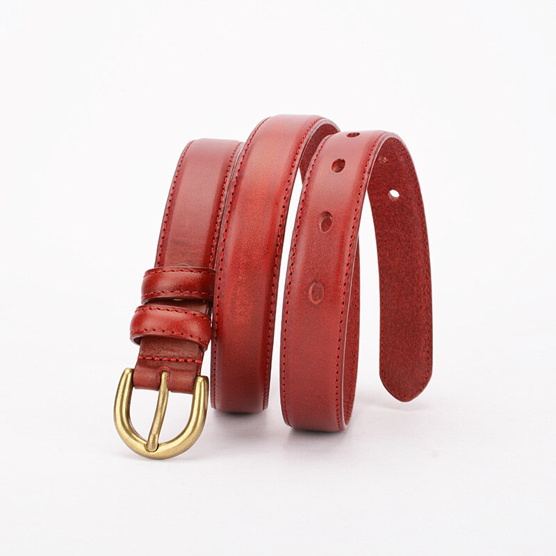 Cinturones informales de cuero genuino para mujer, cinturón para Vaqueros
