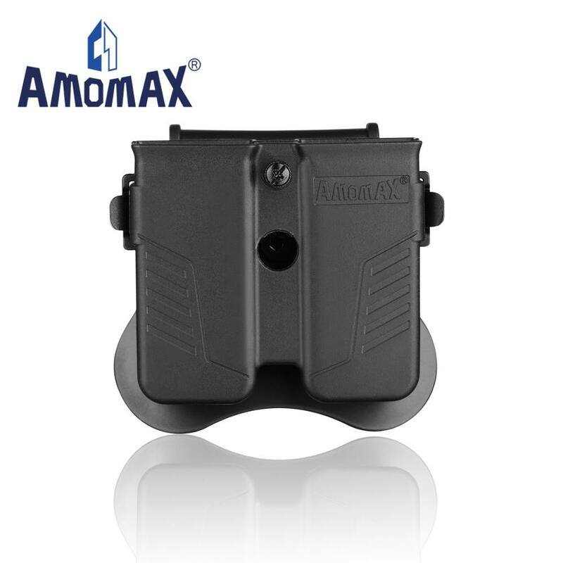Amomax-bolsa Mag doble de 9MM para pistola, compatible con cargadores de pistola de calibre de 9mm, 40 'o 45', pilas simples o dobles