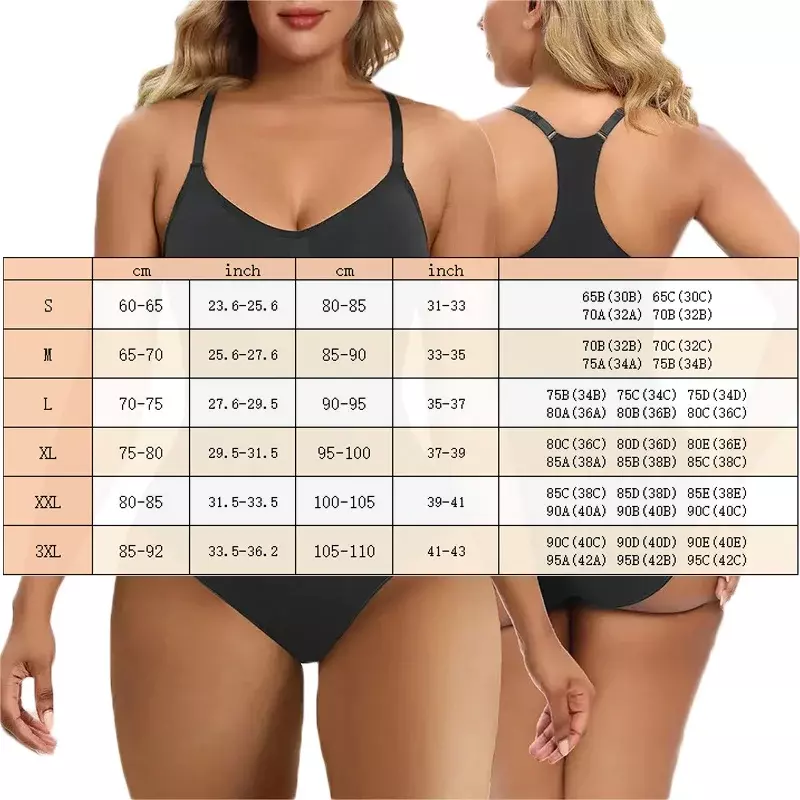 2PC Women Bodysuits Control Shaper Butt Lifting Jumpsuit Tummy Control Wait Trimmer Body Shaper Women Stretchy Elastic