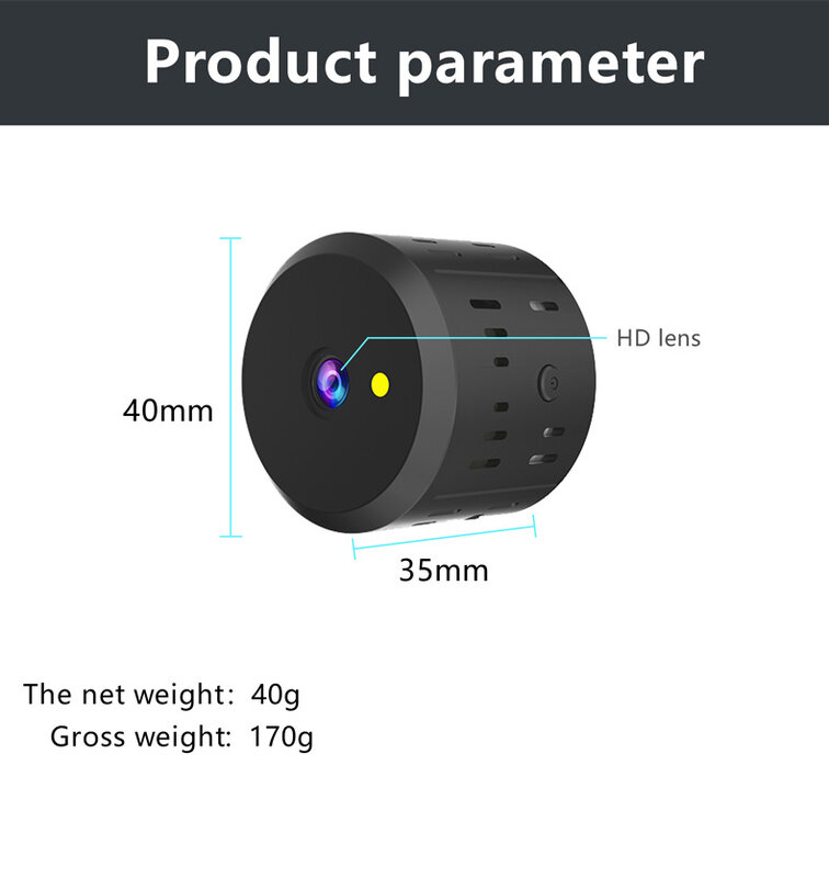 Mini caméra de Surveillance Ip WiFi HD 1080P X12, dispositif de sécurité domestique sans fil, avec Vision nocturne et contrôle à distance