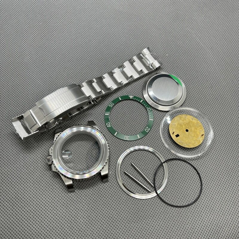 ساعة أجزاء AR مصنع 904L الصلب حزام سوار مجموعة نظيفة الطلب اليد 116610 الفرعية ل 3135 حركة 40 مللي متر
