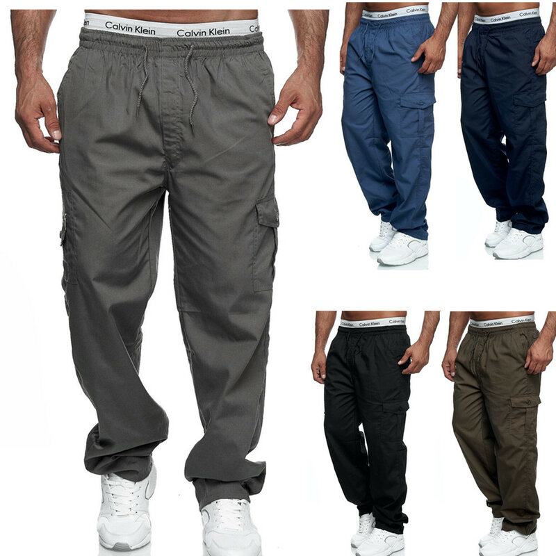 Pantalones militares de algodón para hombre, pantalón táctico, holgado, talla grande, Otoño, 2022