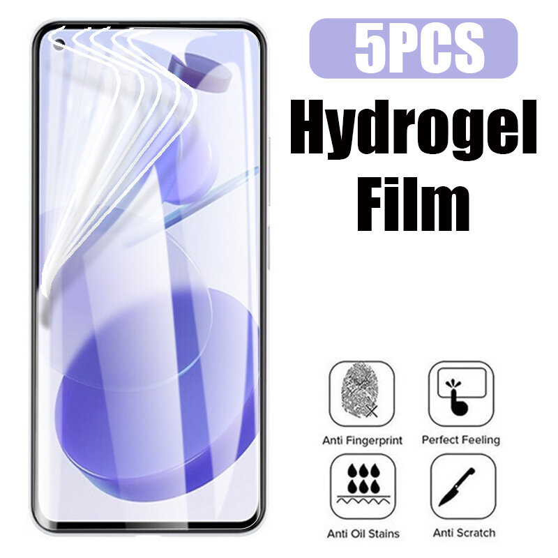 5PCS Hydrogel Film for Xiaomi Mi 12T 12S 11 11T 13 Pro  Ultra 12 11 Lite 5G 12X Screen Protector for Poco F3 F4 GT M5 M3
