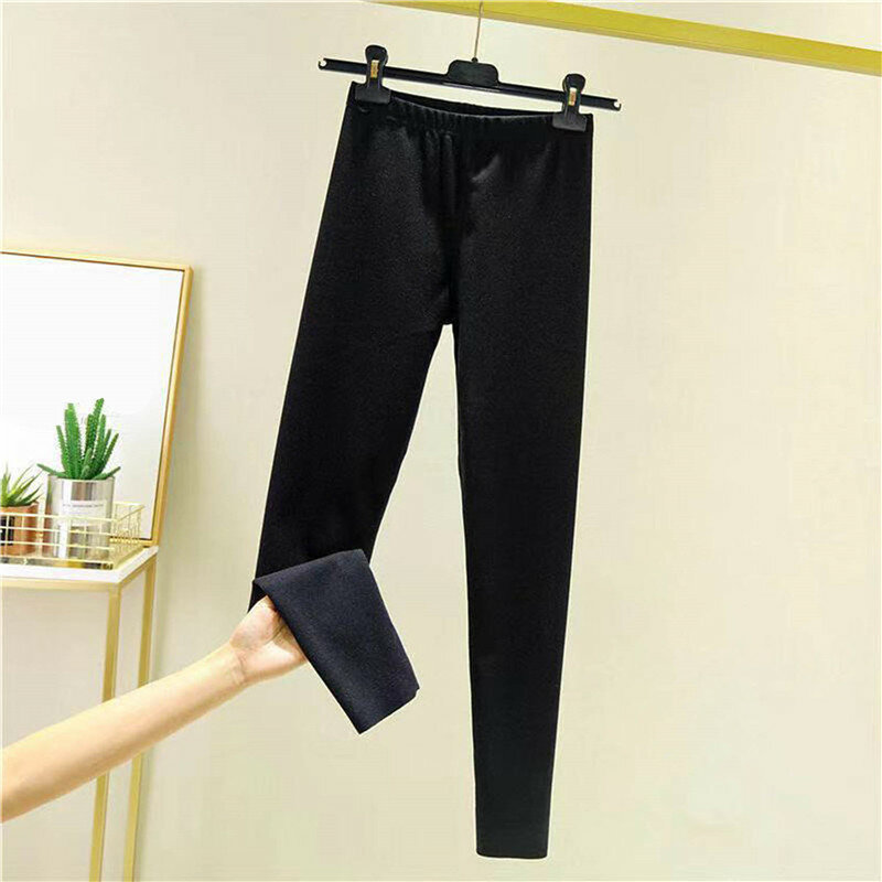 Spodnie zimowe legginsy damskie Derong dla kobiet leginsy termo ciepłe spodnie termiczne dwustronne szczotkowane damskie spodnie