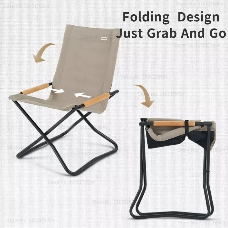 Naturehike Портативное кресло для отдыха на открытом воздухе, удобное складное кресло для кемпинга, кронштейн из алюминиевого сплава, стул для п...