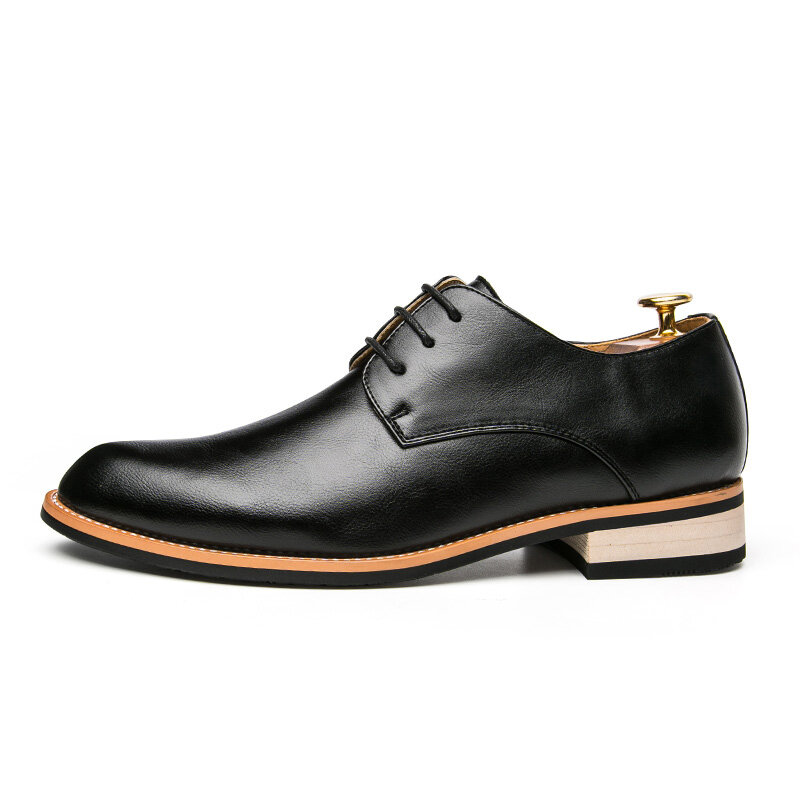 Derby – chaussures en cuir imperméables à lacets pour marié, souliers de travail, de mariage, de réunion, de bureau