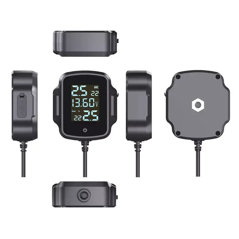 Sistema di allarme per il monitoraggio della pressione dei pneumatici della temperatura in tempo reale del motociclo con Monitor di estensione dell'interfaccia USB.