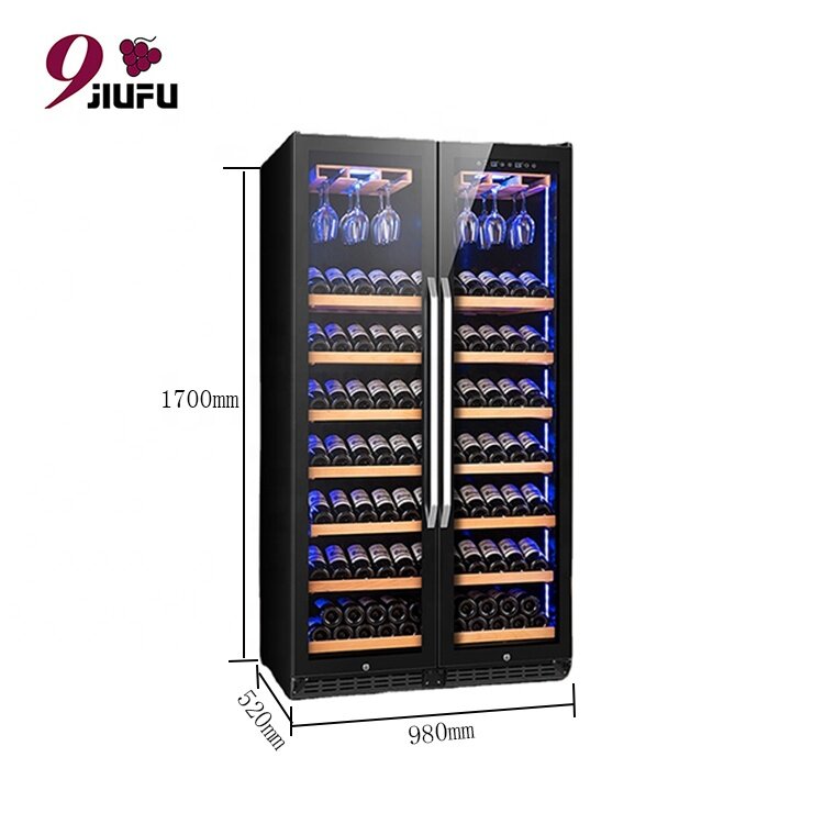Refrigerador de vinho livre da geada do fabricante profissional com refrigerador de vinho do controle de temperatura digital, autônomo ou incorporado