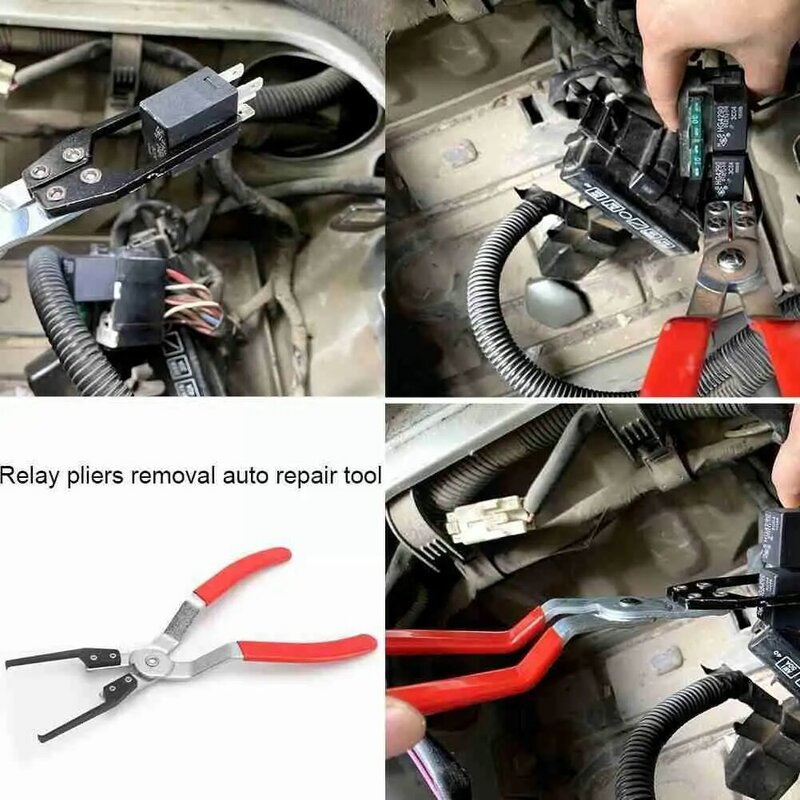 Przekaźnik samochodowy demontaż zacisk bezpiecznik ściągacz samochód Remover klip naprawa samochodów dla Volkswagen szczypce Toyota narzędzie nadaje się Z0X6