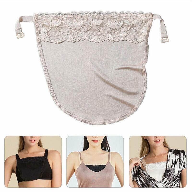 Vrouwen Kant Moerbei Zijde Splitsing Cover Up Hemdje Kleur Ademend Onzichtbare Clip-On Verstelbare Buis Top