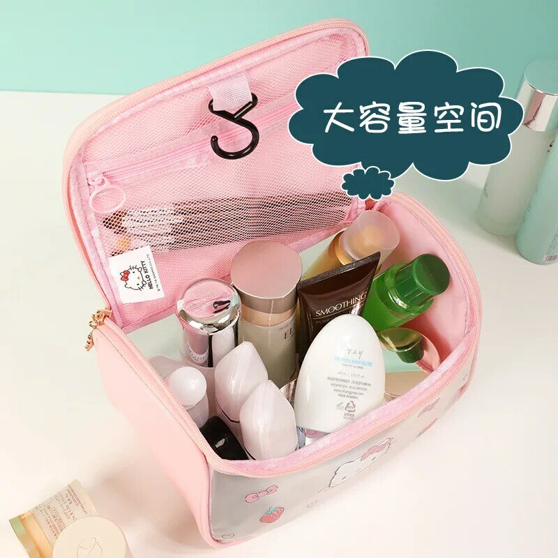 Frosted Cosmetic Bag Portable Large Capacity Waterproof Hook Wash Toiletry Storage Bag Wholesale