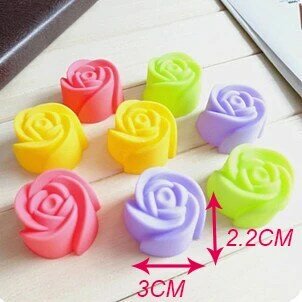 10pcs Rose Mold DIY Food Grade Silicone Mini Cupcake Cake Tool Muffin Cookie Baking Molds Chocolate Soap Pastry Decorating Set