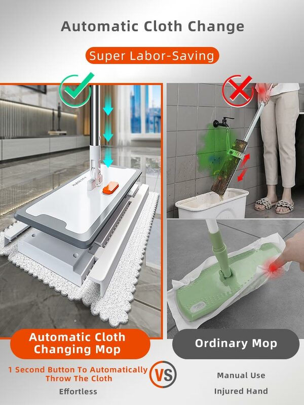 Magic Automatic Mop Washing Machine Type Avoid Handwash Household Scraping Flat Kitchen Wooden Floor Lazy Fellow Wet Dry